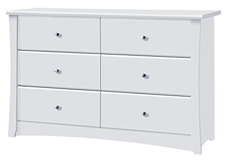 Storkcraft Crescent 6 Drawer Dresser, White