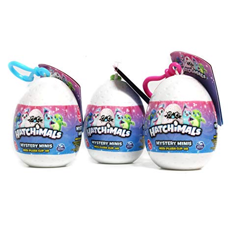 Hatchimals Keychain, Backpack Clip, 2.5" (Styles & Colors Vary) (Pack of 3)