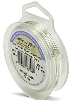 Artistic Wire 20-Gauge Tarnish Resistant Silver Coil Wire, 25-Feet