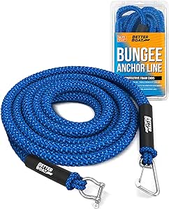 Bungee Anchor Rope Boat Anchor Rope Bungee Anchor Line Elastic Anchor Snubber 14ft to 25ft Blue