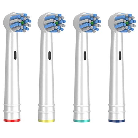 Toothbrush Replacement Heads Compatible with Oral B Electric Toothbrush Pro1000 Pro3000 Pro5000 Pro7000, 4 Cross Brush Heads
