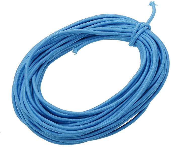 Usew 1/8-Inch (3mm) Blue Heavy Stretch Round String Elastic Cord (Cut of 10 Yards)