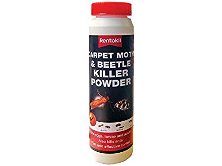 4X Rentokil PSC49 Carpet Moth and Beetle Killer Powder