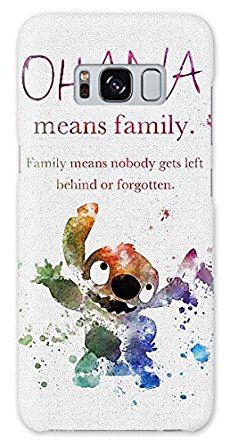 Galaxy S7 Fan Art Disney Silicone Phone Case / Gel Cover for Samsung Galaxy S 7 (S7/G930) / Screen Protector & Cloth / iCHOOSE / Ohana Quote