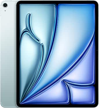 Apple 13" iPad Air (M2): Liquid Retina Display, 256 GB, 12 MP Querformat Frontkamera/12 MP Rückkamera, WLAN 6E und 5G Mobilfunk mit eSIM, Touch ID, Batterie für den ganzen Tag – Blau