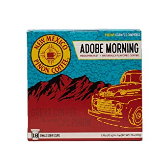 New Mexico Piñon Coffee Naturally Flavored Single-Serve Cups for Keurig Brewers (Adobe Morning, 18ct)