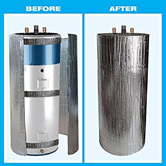 HOT WATER TANK HEATER INSULATION JACKET DIY 'PREMIUM' KIT: ENERGY SAVING REFLECTIVE FOIL FITS 50 & 60 GALLON WATER TANKS. MANUFACTURER OF THIS KIT FOR 26 YEARS.