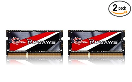 G.SKILL Ripjaws Series 16GB (2x8GB) 204-Pin DDR3 SO-DIMM DDR3L 1600 (PC3L 12800) Laptop Memory Model F3-1600C9D-16GRSL