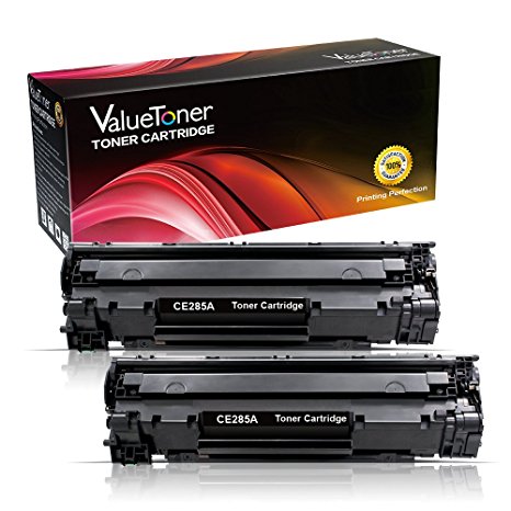 ValueToner Compatible Toner Cartridge Replacement for CE285A (HP 85A) 2 Black Toners Compatible With LaserJet Pro M1132, M1212nf, M1217nfw MFP, P1102, P1102W P1109W, M1214nfh Printer