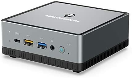 Mini PC AMD Ryzen 5 3550H(up to 3.7GHz) 4C/8T Windows 10 Pro Mini Computer, DDR4 16G RAM 512G SSD, HDMI/DP/USB-C 4K@60Hz Output, 2X RJ45 Port, 4x USB3.0 Port, WIFI6 AX200 BT5.1, Radeon Vega 8 Graphics