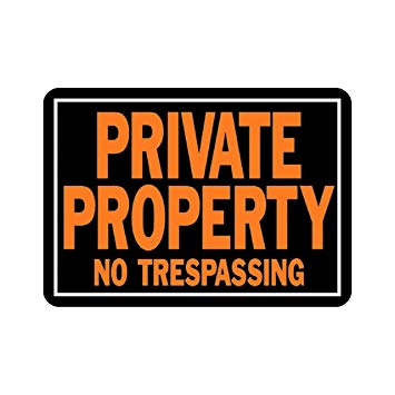 Hy-Ko 848 10" X 14" Private Property No Trespassing Sign