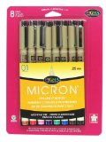 Sakura 30068 8-Piece Pigma Micron Assorted Colors 01 Ink Pen Set