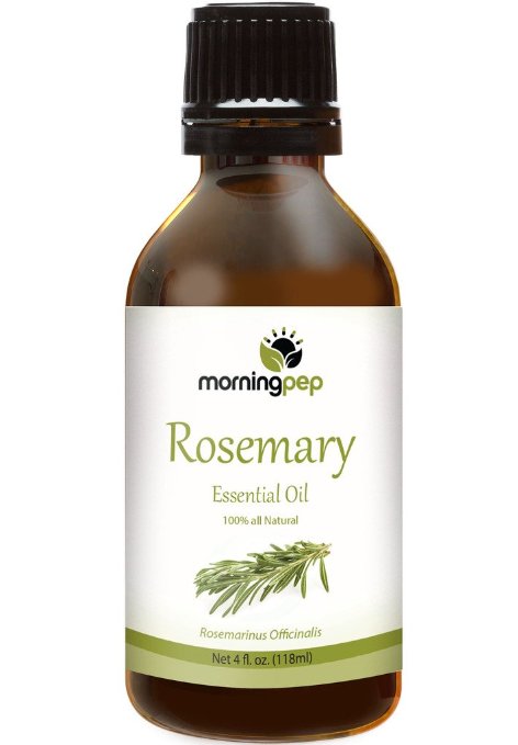 Morning Pep ROSEMARY OIL 4 OZ Large Bottle 100  Pure And Natural Therapeutic Grade  Undiluted unfiltered and with no fillers no alcohol or other additives  PREMIUM QUALITY Aromatherapy ROSEMARY Essential oil 118 ML Happy with Your purchase or Your Money Back