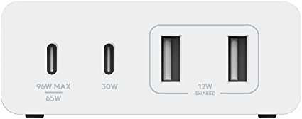 Belkin BoostCharge Pro 4-Port GaN Charger 108W, White (WCH010auWH)