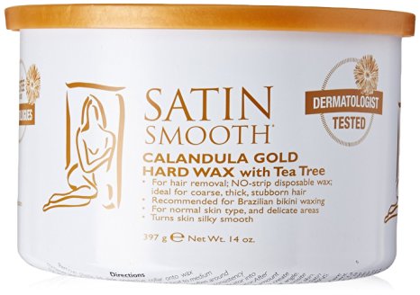 Satin Smooth Calendula Gold Hard Wax with Tea Tree Oil, 14 Ounce
