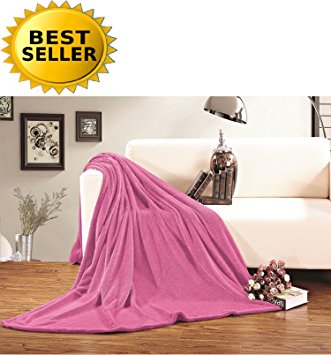Celine Linen® #1 Fleece Blanket on Amazon - Super Soft - SALE - All Season Super Plush Luxury FLEECE BLANKET, Full/Queen Pink