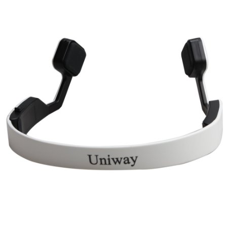 Uniway VP1 High Definiation Bluetooth Headphones Wireless Stereo Sports Headset Sweatproof Running Earbuds with Microphone-White