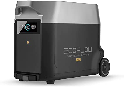 EF ECOFLOW DELTA Pro Smart Extra Battery, 3600Wh Capacity, Expand DELTA Pro up to 10.8KWh, Fast Charging, Extra Battery for Home Backup, Emergency, RV, Off-Grid