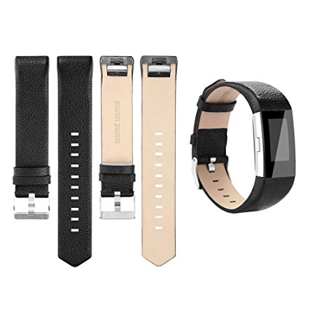 For Fitbit Charge 2 Bands, Genuine Leather Replacement Bands for Fitbit Charge 2