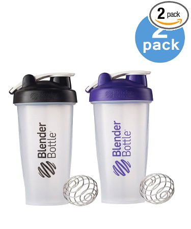 28 Oz. Blender Bottle W/wire Shaker Ball- Pack of 2, Colors may vary