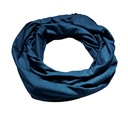 Womens Pocket Infinity Circle Loop Scarf with Zipper