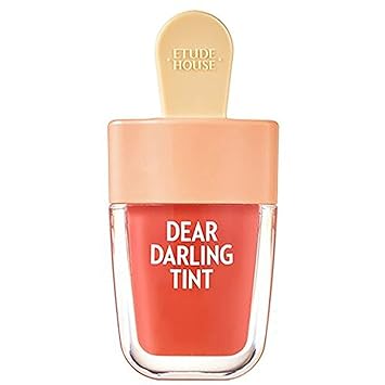 Etude House Dear Darling Water Gel Lip Tint 4. 5G /Ice Cream Summer Edition, Matte Finish - Or205 Apricot Red