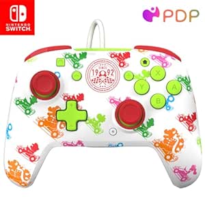 PDP REMATCH Enhanced Wired Power Nintendo Switch Pro Controller, Officially Licensed Switch Lite/OLED Compatible Gamepad, Customizable Programmable Buttons, Super Mario Kart Racers (Multicolor)