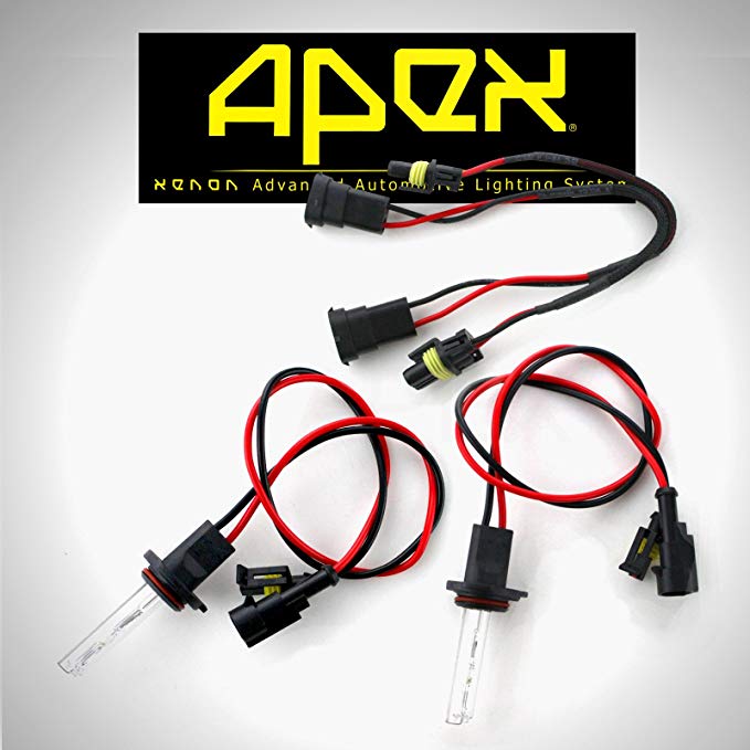 Apex H1 Xenon Two Hid Bulbs ( 1 Pair ) ( 5k 5000k Oem White Color ) " All Bulb Sizes and Colors "