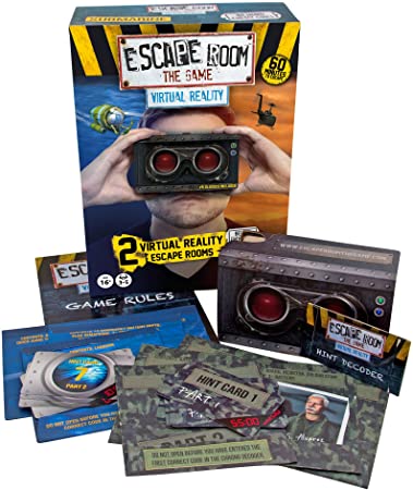 Identity Games Escape Room The Game: Virtual Reality Expansion Pack Edition - Two New VR Escape Room Adventures - with Viewer Glasses and Smartphone App