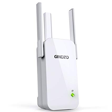 WiFi Range Extender, Ginozo R3 Wireless N300 WiFi Repeater 2.4GHz Internet Network Signal Amplifier Booster with 3 External Antennas (1 Pack)