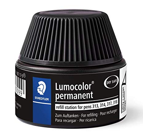 Staedtler Lumocolor Permanent Pen Black Refill Station for 31 series