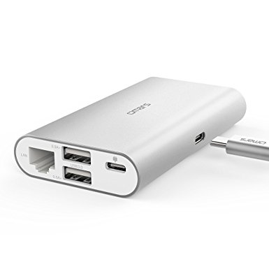 USB C Adapter, Omars 6 in 1 Type-C Multi-Port Hub with USB Type C 3.0 Charging port, HDMI 4K   VGA   2 USB 3.0   Ethernet RJ45 adapter for MacBook Pro, Google Chromebook Pixel and More