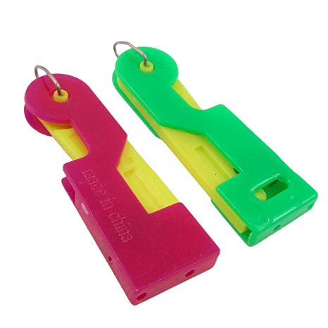 TOOGOO(R) 2 Pcs Sewing Automatic Assorted Color Plastic Needle Threader