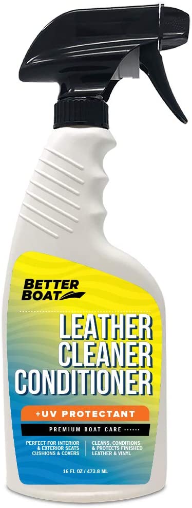 Premium New Marine Leather Conditioner and Cleaner for Boats with UV Resin | Leather Cleaner Boat Accessories Wipes Vinyl Leatherette Upholstery and Boat Seats Clean