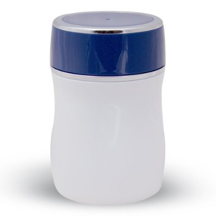 Stainless Steel Insulated Food Lunch Jar, Wide Mouth, Vacuum Keeps Food Hot or Cold, Blue, 400ml