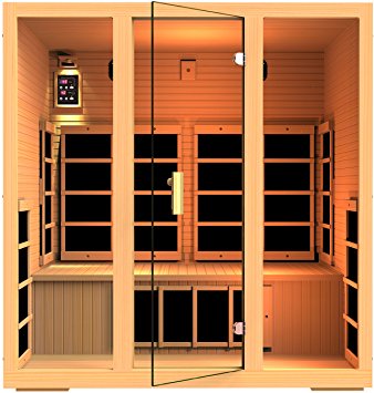 JNH Lifestyles Joyous 4 Person Far Infrared Sauna 9 Carbon Fiber Heaters 5 Year Warranty