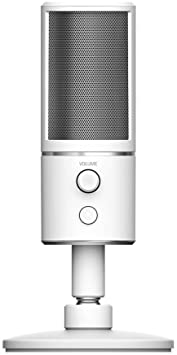 Razer Seiren X Mercury Professional-Grade High-Definition Studio Sound USB Digital Condenser Microphone, Optimized for Streaming Twitch/Youtube, Built-In Shock Mount, White