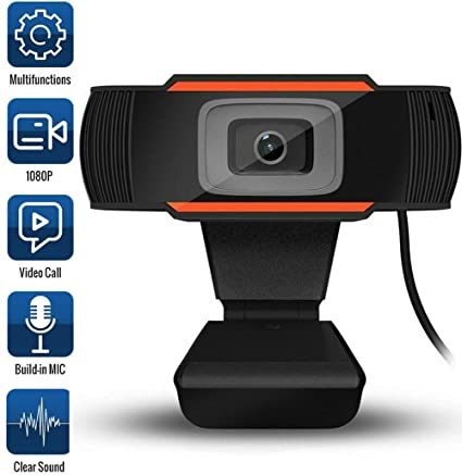DJSOG Webcam, HD 1080P Webcam with Microphone, USB Camera Computer Webcam, Plug and Play Streaming Webcam for PC Desktop & Laptop, Wide Angle Lens