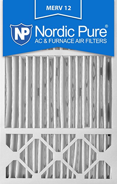 Nordic Pure 16x25x5 Honeywell Replacement AC Furnace Air Filters MERV 12, Box of 1