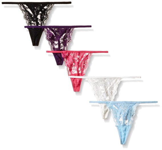 Sexy G-string Thong Panty Underwear Pack of 5