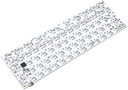 GH60 64 Minila PCB Fully Programmable for DIY Mechanical Keyboard Poker Faceu HHKB Support LED (White Bface Type C)