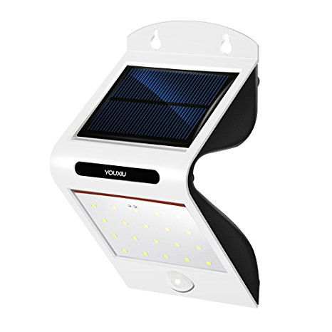 Solar Lights,20 LED Security Lights Sensor Outdoor With waterproof Solar Powered Lighting for Patio Deck Yard Garden Wall (1-PCS)