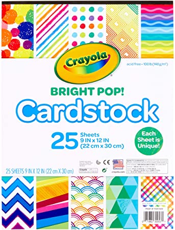 Crayola Cardstock Paper, Colored Cardstock, 25 Count