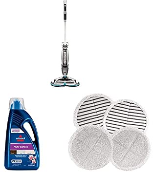 Bissell Spinwave, 2307 Cordless Hard Mop, Wood Floor Cleaner 1789G MultiSurface Floor Cleaning Formula (80 oz) 2124 Spinwave Mop Pad Kit Replacement Pads