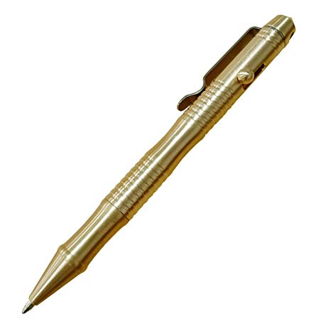 SMOOTHERPRO Solid Brass Bolt Action Pen for Gift Business Office Signature Heavy Duty Brass Pen for EDC Pocket Carry