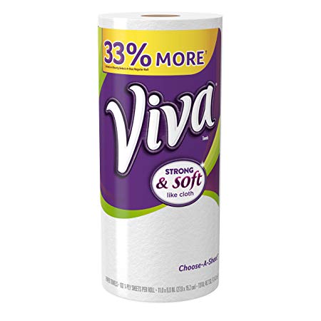 VIVA Choose-A-Sheet Paper Towels, White, Big Roll, 1 Roll