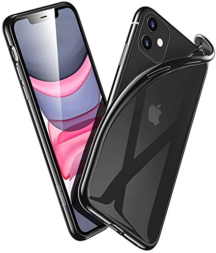 ESR Essential Zero for iPhone 11 Case, Slim Clear Soft TPU, Flexible Silicone Cover for iPhone 11 6.1-Inch (2019), Black Frame