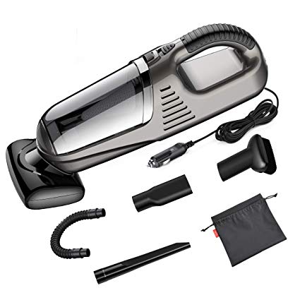 Ainope Car Vacuum Cleaner, 5000PA High Power Stronger Suction Car Vacuum DC 12V/ 90W Handheld Auto Car Cleaner with 4M (13ft) Long Power Cord Multifunctional Automotive/Auto Vacuum for Car (Gray)