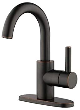 Jacuzzi Duncan Oil-Rubbed Bronze 1-Handle 4-in Centerset WaterSense Bathroom Sink Faucet with Drain