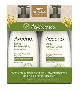 Aveen'o Daily Moisturizing Body Lotion, 24 fl oz, Pack of 2